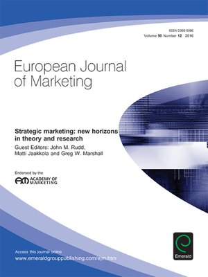 cover image of European Journal of Marketing, Volume 50, Number 12